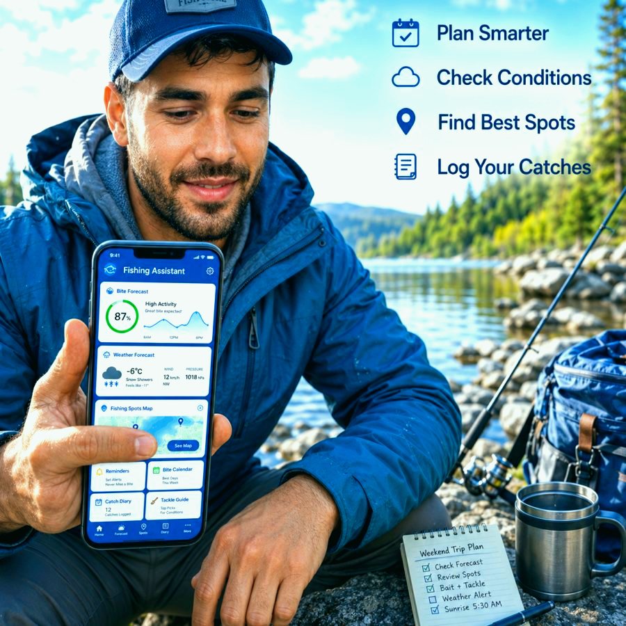Fishing reports and local notes inside mobile app